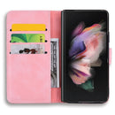 For Samsung Galaxy Z Fold4 5G Dual Fold Mandala Leather Case - Embossed Design - Black