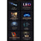 Portable Mini Home Theater Projector - 80 Lumens 1920X1080P Remote Control & Adaptor - Black