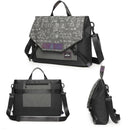 Anti-Drop Crossbody Laptop Bag - 16 Inch Airbag Design - Black Gray Equation
