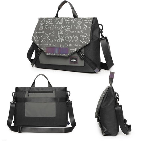 Anti-Drop Crossbody Laptop Bag - 16 Inch Airbag Design - Black Gray Equation