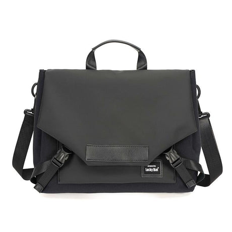 Anti-Drop Crossbody Laptop Bag - 16 Inch Airbag Design - Black Gray Equation