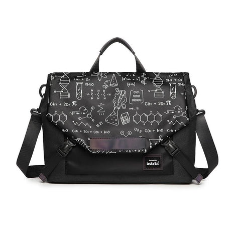 Anti-Drop Crossbody Laptop Bag - 16 Inch Airbag Design - Black Gray Equation