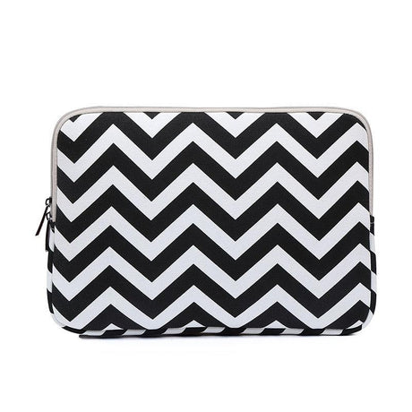 11.6 Wavy Pattern Notebook Liner Bag - Sleek Design - Black