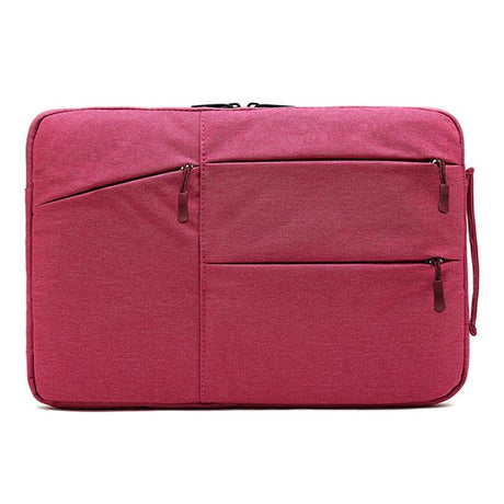 13.3 Inch Business Laptop Liner Bag - Polyester Zipper Closure - Rose Red