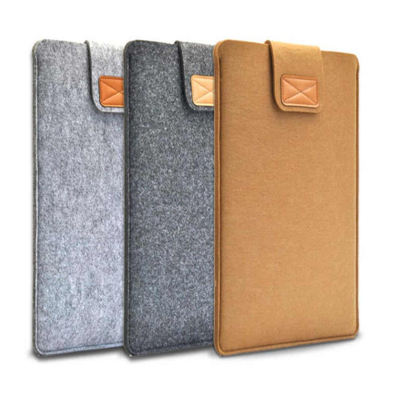 13 Inch Vertical Felt Laptop / Tablet Sleeve Bag - Light Grey