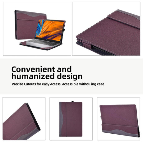 14 Leather Laptop Protective Case - Anti-Fall Design - Dark Blue - For Samsung Galaxy Book 4 Pro