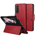 For Samsung Galaxy z Fold4 5G Magnetic Snap Leather Flip Case - All-inclusive - Red