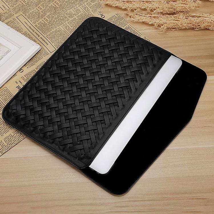 12 Inch Hand-Woven Notebook Liner Bag For Computers - Silver