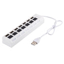 7-Port Usb Hub With High Speed 480Mbps On / Off Switch & 7 Leds - Black