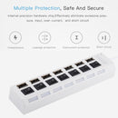 7-Port Usb Hub With High Speed 480Mbps On / Off Switch & 7 Leds - Black