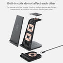 3 In 1 Foldable Charging Stand For Iphones Apple Watch And Airpods - Black
