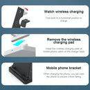 3 In 1 Foldable Charging Stand For Iphones Apple Watch And Airpods - Black