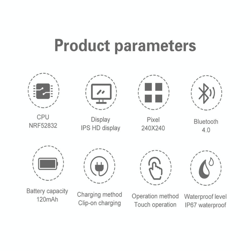 Waterproof Smartwatch With Colour Screen - Ipx67 - Black