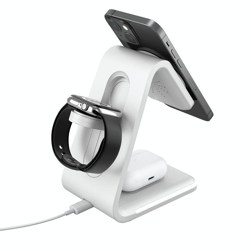 3 In 1 Magnetic Wireless Vertical Charger - Black