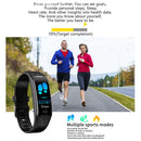Smart Bracelet With Heart Rate Monitor And Call Reminder - Waterproof - Black