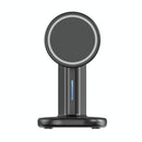 3 In 1 Magnetic Wireless Charger Stand 15W - Black