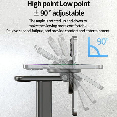 3 In 1 Magnetic Wireless Charger Stand 15W - Black