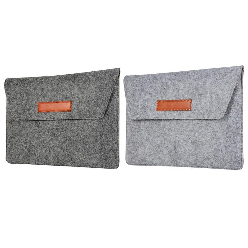 15 Inch Felt Computer Bag - Protective Cover for Notebook - Grey