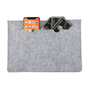 15 Inch Felt Computer Bag - Protective Cover for Notebook - Grey