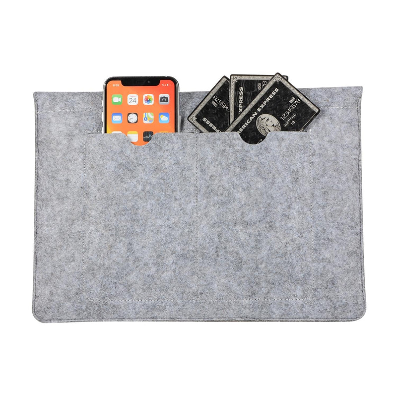 15 Inch Felt Computer Bag - Protective Cover for Notebook - Grey