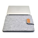 14 Vertical Felt Laptop / Tablet Sleeve Bag - Black - Light Grey