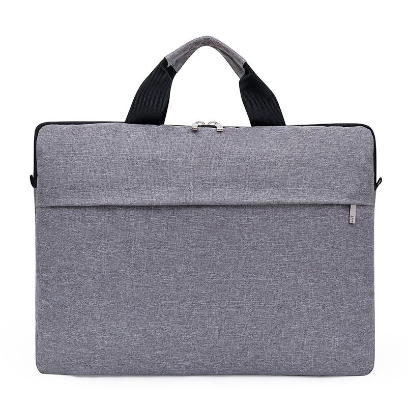 15 Inch Waterproof Portable Notebook Bag - Multifunctional Single Shoulder Computer Bag - Gray