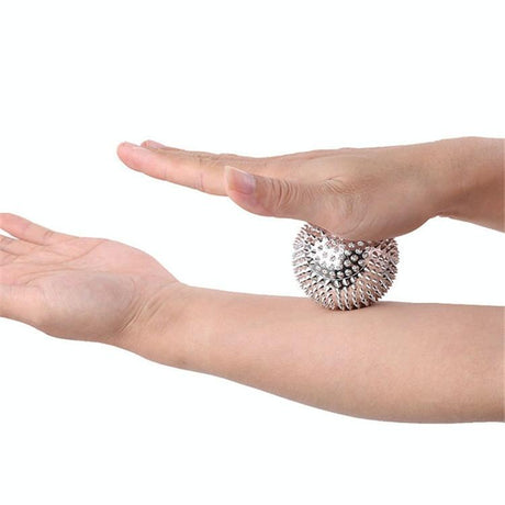 5.6Cm Magnetic Massage Ball For Muscle Relaxation - Silver
