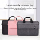 15.4 Inch Laptop Carrying Bag With Shoulder Strap - Handheld Briefcase Style - Grey