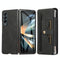 Shockproof Foldable Leather Case with Stylus for Samsung Galaxy z Fold 4 / 5g - Black