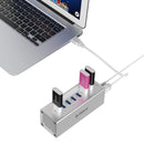 7-Port Aluminum Usb 3.0 Hub For Laptops - Black