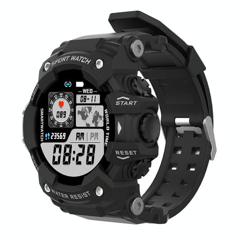 1.28 Inch Waterproof Smart Watch With Heart Rate & Blood Pressure Monitoring - Black