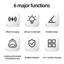 15W 4 In 1 Foldable Magnetic Wireless Charger - Black