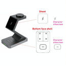 15W 3 In 1 Magnetic Wireless Charger For Iphone Watch Airpods - Black