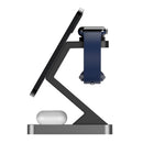 15W 3 In 1 Magnetic Wireless Charger For Iphone Watch Airpods - Black