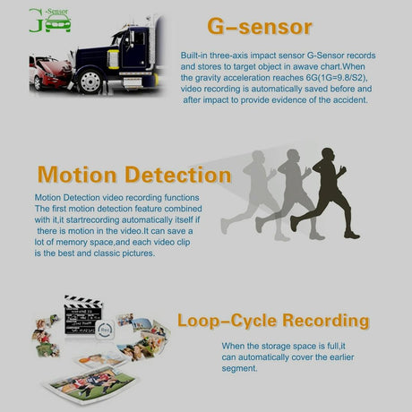 2.7 Lcd Car Dvr Camera with 170 Degree Wide Angle 2304 x 1296p Hd Screen