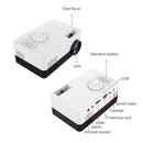 Mini Led Projector With Tripod Mount - Supports Av / Hdmi / Usb / Tf - 1080P Hd - Blue White