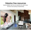 Mini Led Projector With Tripod Mount - Supports Av / Hdmi / Usb / Tf - 1080P Hd - Blue White