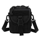 Army Style Oxford Cloth Crossbody Bag 17 X 15 X 8 Cm Shoulder Sling Hand Messenger Bag - Black