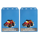 2 Pcs Premium Heavy Duty Molded Splash Mud Flaps Auto Front And Rear Fender Guard Small Size Random Pattern Delivery - Black