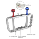 Aluminum Dual Handheld Diving Light Arm Mount For Action Cameras