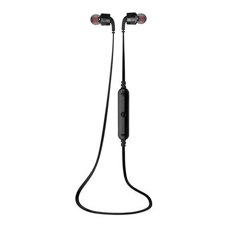 Wireless Sport Bluetooth Earphones with In-line Control - Black - Black