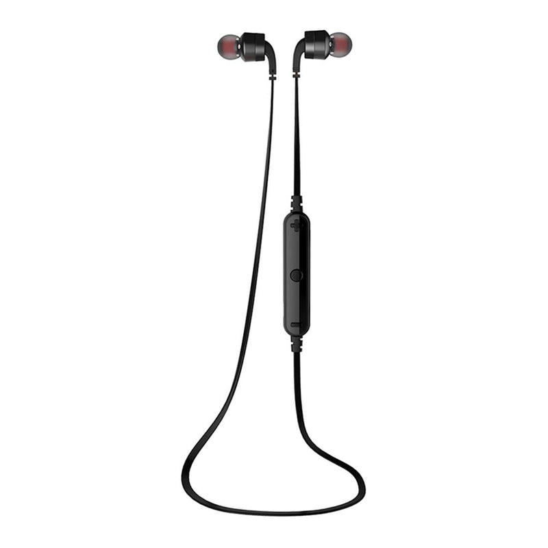 Wireless Sport Bluetooth Earphones with In-line Control - Black - Black
