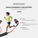 Wireless Sport Bluetooth Earphones with In-line Control - Black - Black