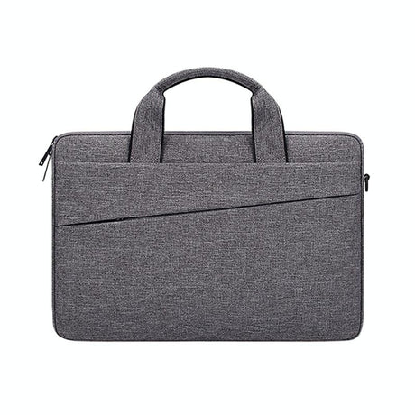 Portable Laptop Tablet Bag - 15.4 Inch Double Side Pockets Soft Handle Oxford Cloth - Black