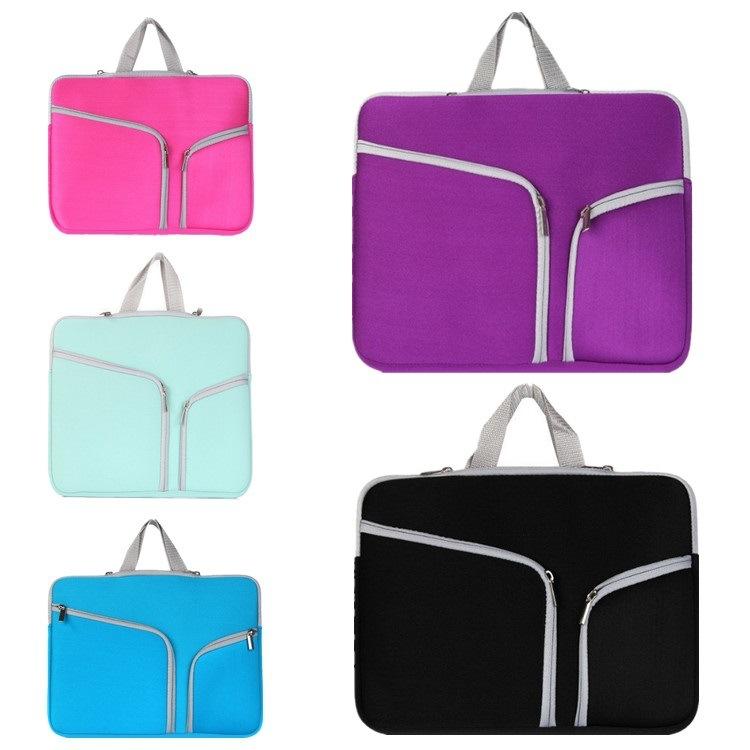 10-Inch Multi-Pocket Laptop Liner Bag For Diving Material - Purple