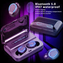 Intelligent Noise Cancelling Bluetooth Earphones with Touch Control and Charging Box - Black