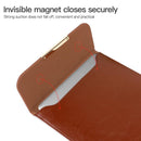 13.3 2-In-1 Laptop Sleeve With Mouse Storage In Pu Leather - Black