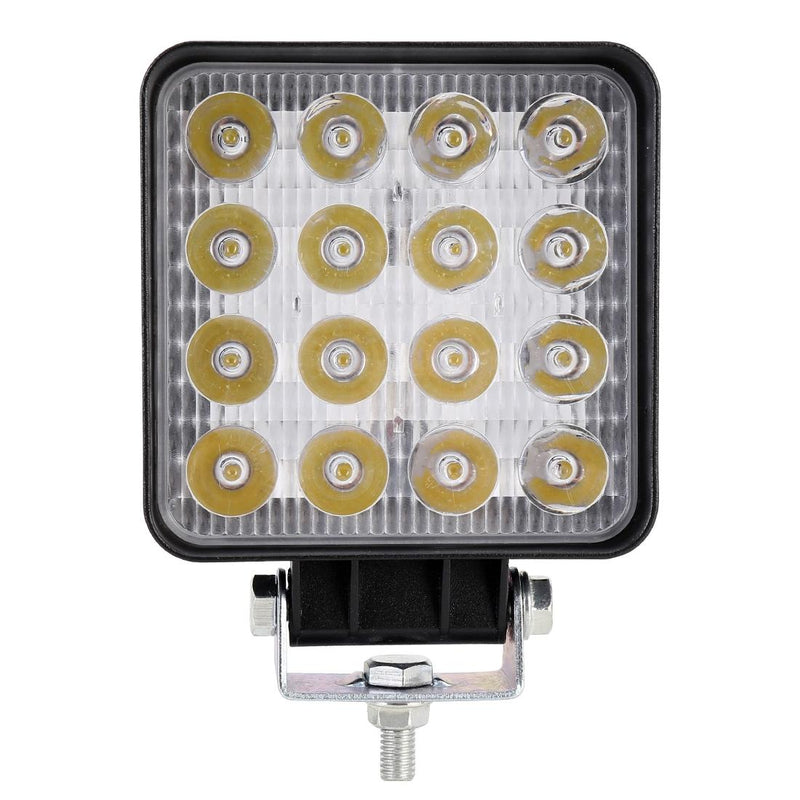 48W 4000Lm 16 Led White Light Condenser Engineering Lamp / Waterproof Ip67 Suvs Light Dc 10 - 30V Black