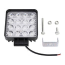 48W 4000Lm 16 Led White Light Condenser Engineering Lamp / Waterproof Ip67 Suvs Light Dc 10 - 30V Black