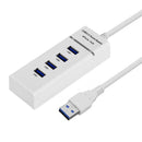 4-Port Usb 3.0 Hub With Led Super Speed 5Gbps - Black